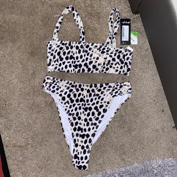Nasty Gal Other - Cheetah print bathing suit